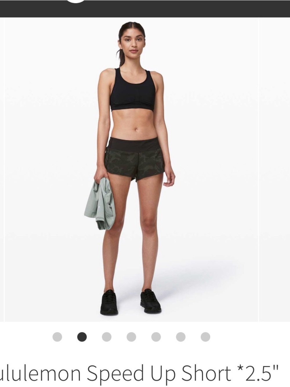 Lululemon Speed Up 2.5" Short - Dark Green Camo